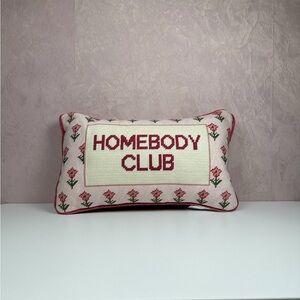 Homebody Club Decorative Throw Pillow